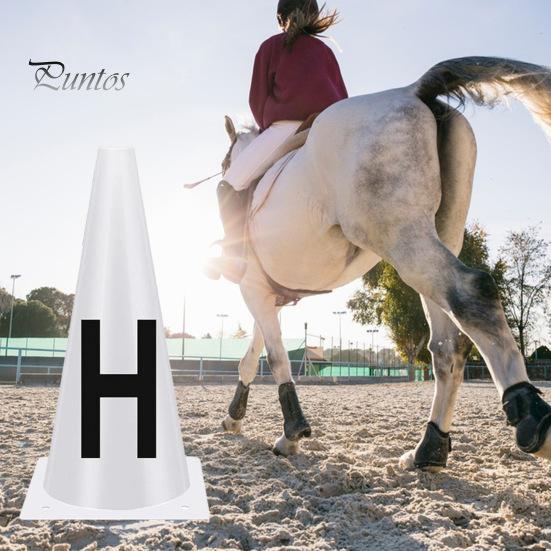 Équipement D'Entraînement Pour Chevaux - Cônes De Dressage Avec Lettres Blanches - Marqueurs Portables Pour Compétition Équestre