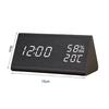 Reloj despertador con control de voz, reloj de escritorio multifuncional con pantalla transparente ABS, ahorro de energía, para el hogar 