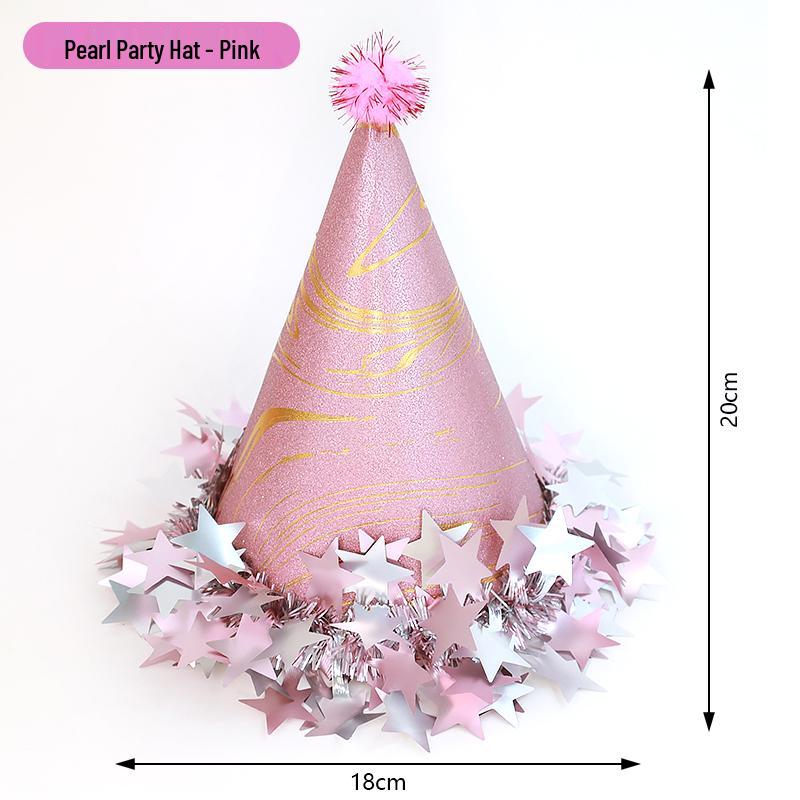 Creative Birthday Cake Pom-Pom Party Hat for Kids & Adults