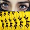 6 Pairs Dramatic 3D Faux Mink Eyelashes Wispy Fluffy Thai Eyelashes False Eyelashes  Extension