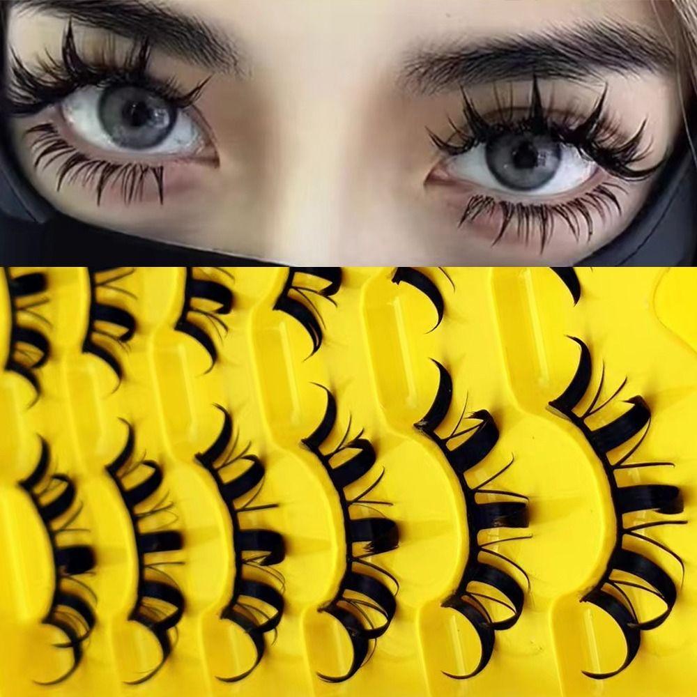 6 Pairs Dramatic 3D Faux Mink Eyelashes Wispy Fluffy Thai Eyelashes False Eyelashes Extension
