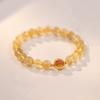 Light Luxury Premium Citrine Bracelet Natural Crystal Gold Hair Crystal Bracelet Raw Strawberry Crystal Bracelet Gift Jewelry