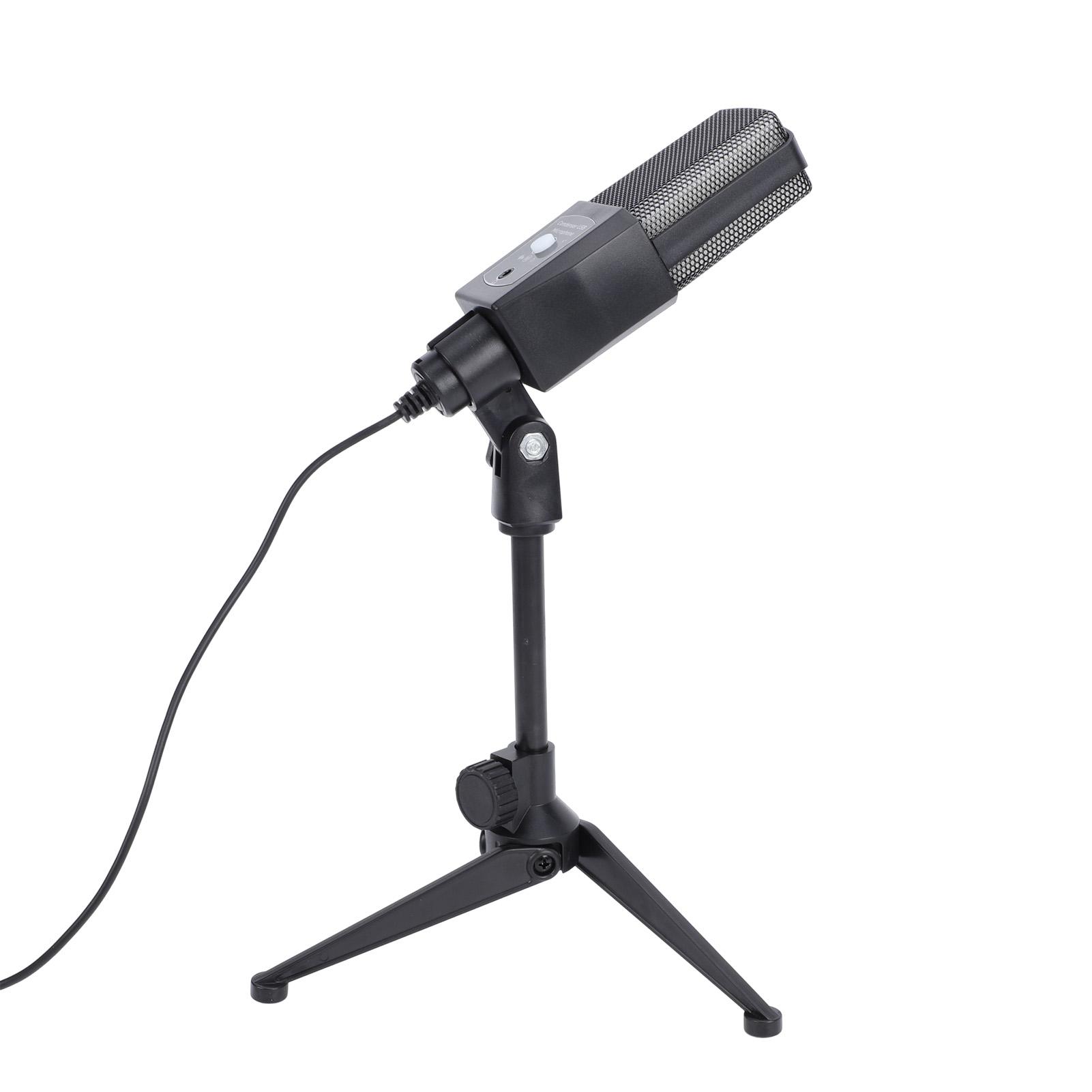 

USB Microphone Desktop Microphone with Stand RGB Lighting Plug and Play Noise Cancellation Computer Mic for Streaming Podcasting Gaming