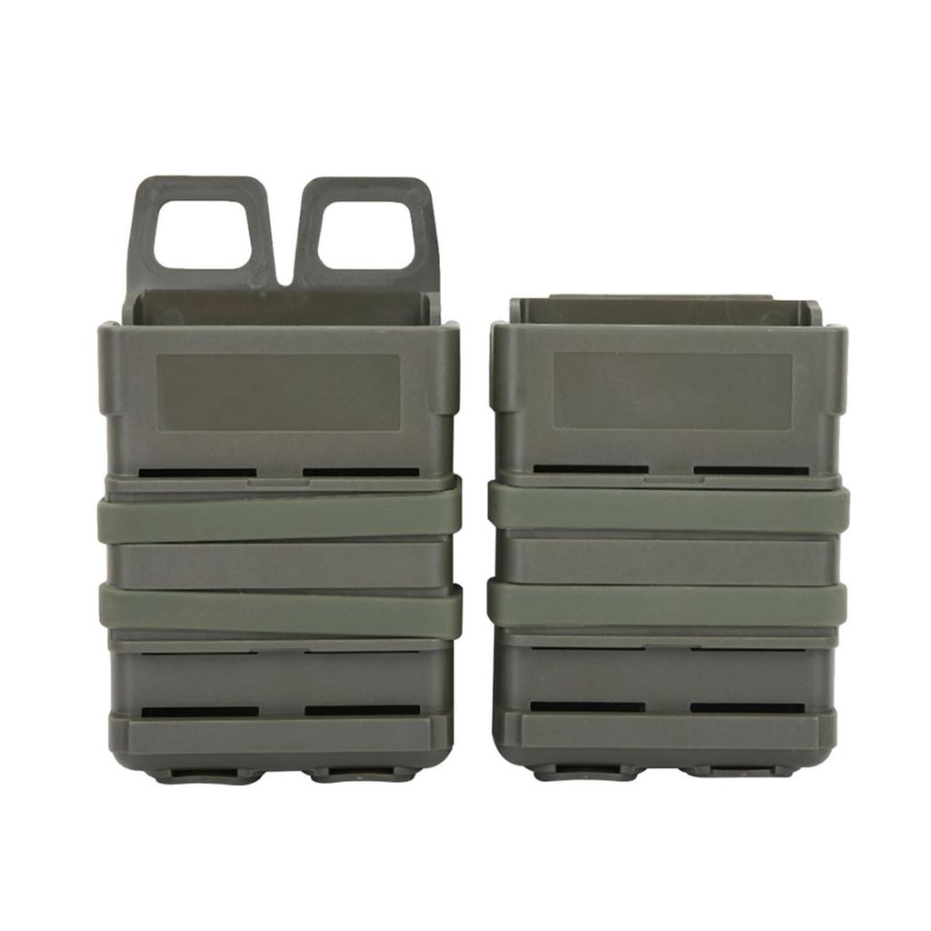 Portable Mag Fast Attach Pouch Molle System Module Double Ammo Holder Carrier Army Green