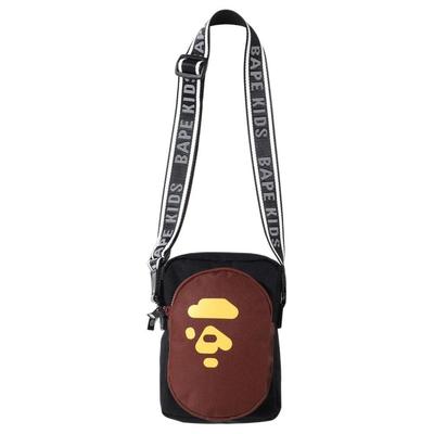 Bape Полиэстеровая Сумка на Плечо, Сумка Кросс-боди Унисекс Черная 0ZXBGK389002I