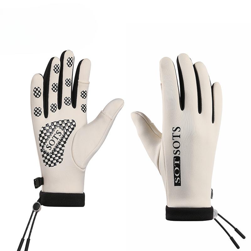 

Новые теплые флисовые перчатки для женщин для осени и зимы, для активного отдыха, велоспорта, электровелосипедов, защита от холода, ветрозащитные и противоскользящие, с сенсорным экраном для женщин average size