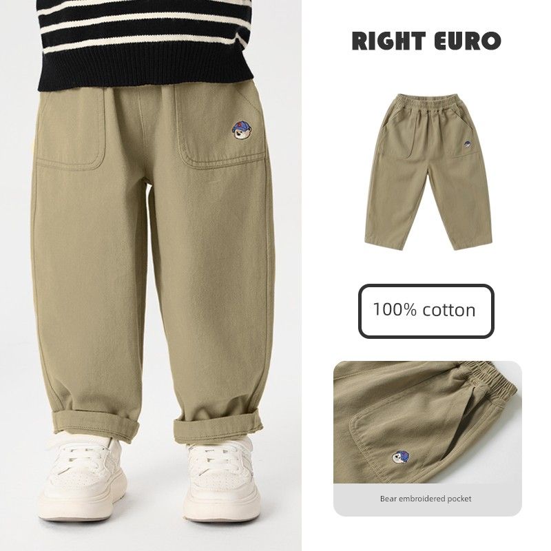 Right European Style Boys  Casual Woven Long Pants 2026 New Spring and Autumn Children s Toddler Boys  Autumn Style