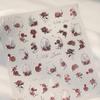 1 PCS 5D Glitter Light Pink Begonia Flower Nail Art Sticker Exquisite Design High Quality Decorative Decal Nail Sticker