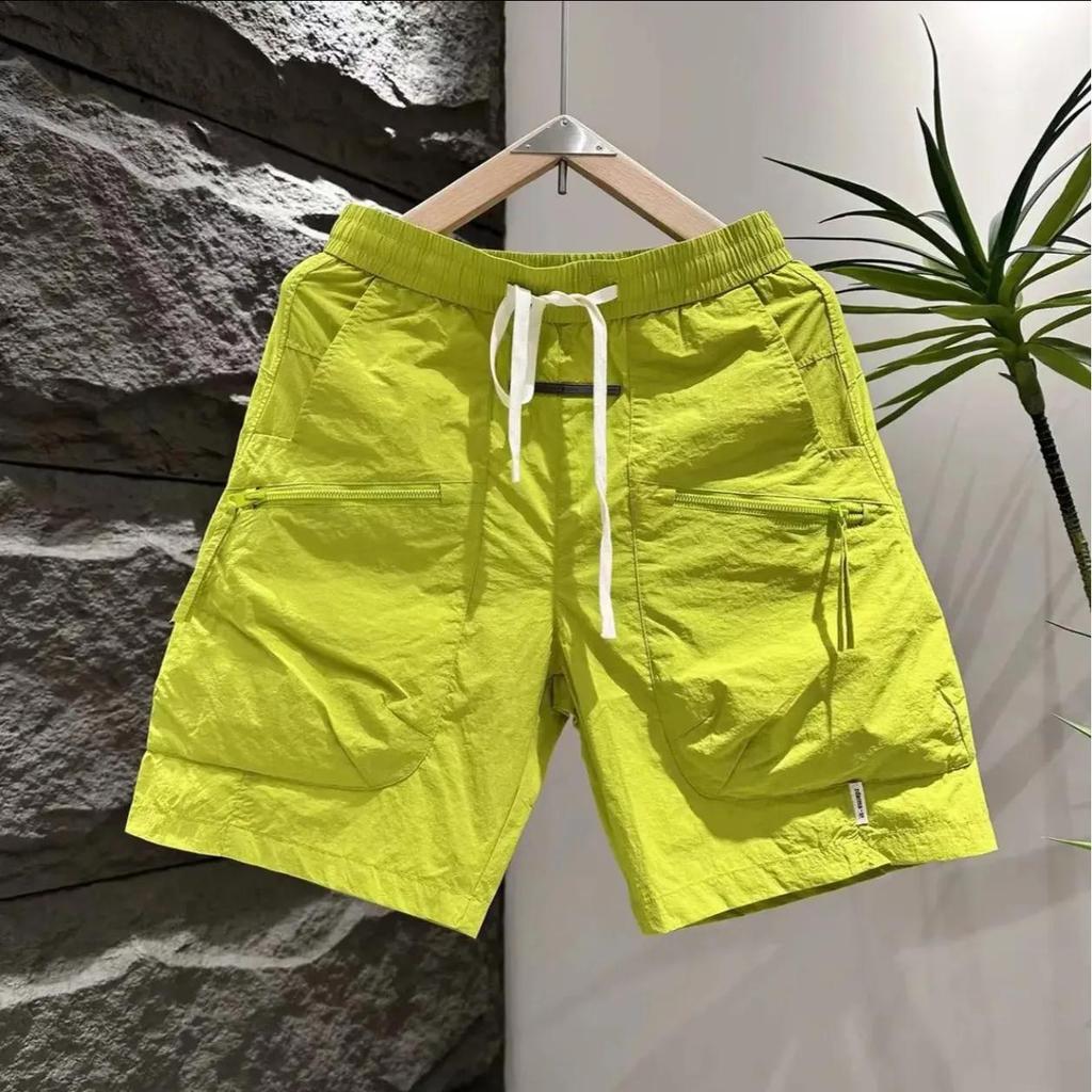 Men's Summer Pocket Zipper Cargo Shorts Loose Quick-drying Sports Casual Five-point Beach Pants