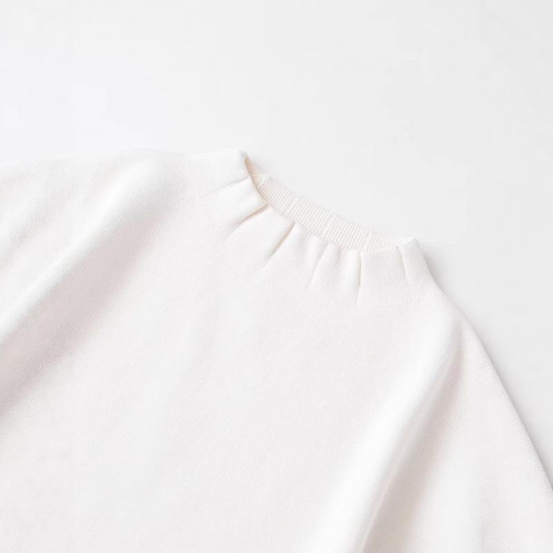 2026 Spring New European & American Style Puff Sleeve Pleated Top