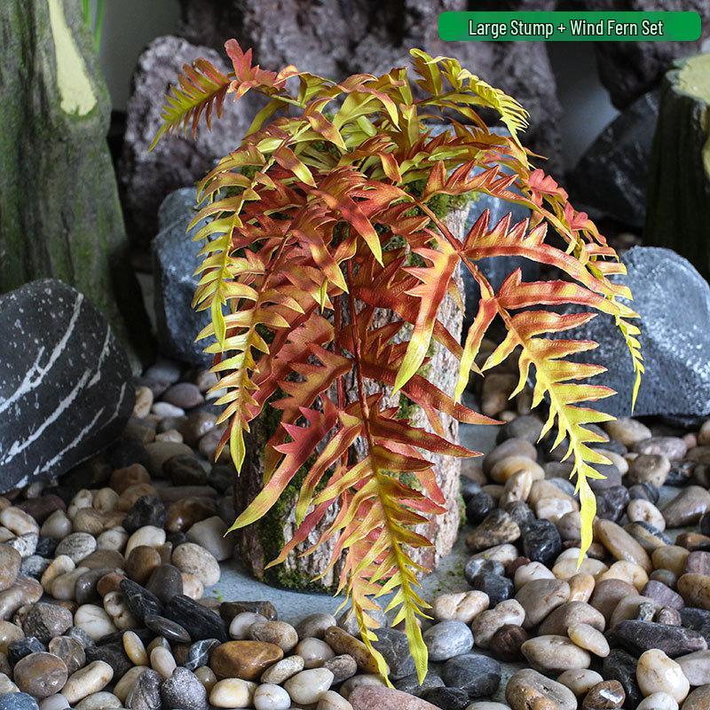 Forest Style Artificial Tree Stump with Moss Bark - Kindergarten and Country Style Decorative Ornament, Perfect for Landscaping or Inserting Flowers.