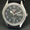 SEIKO 5 AUTOMATIC 7019A VINTAGE JAPAN MENS ARABIC BLACK DIAL WATCH a701442-5 R206b-a701442