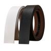 Men Genuine Leather Belt No Automatic Buckle Two-Layer Cowhide Retro Style Buckleless Design