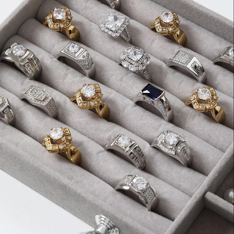 Clear Acrylic Jewelry Box with 3 Drawers and Velvet Lined Clear Jewelry Storage Box, Stud Earrings Necklace Jewelry Storage Box