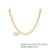 Handmade Strap Chain Necklace Stainless Steel Gold Plated Link Minimalist Tarnish Free Jewelry for Women Bijoux Femme