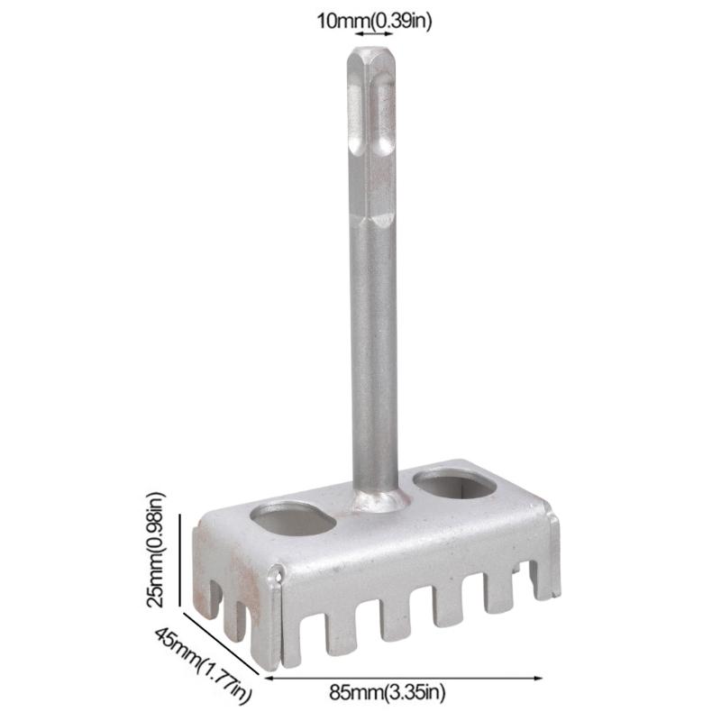 Square Shank Slot Punch Tool Hole Cutter for 86 Type Electrical Box Drill Bit for Electricians and DIY Installations
