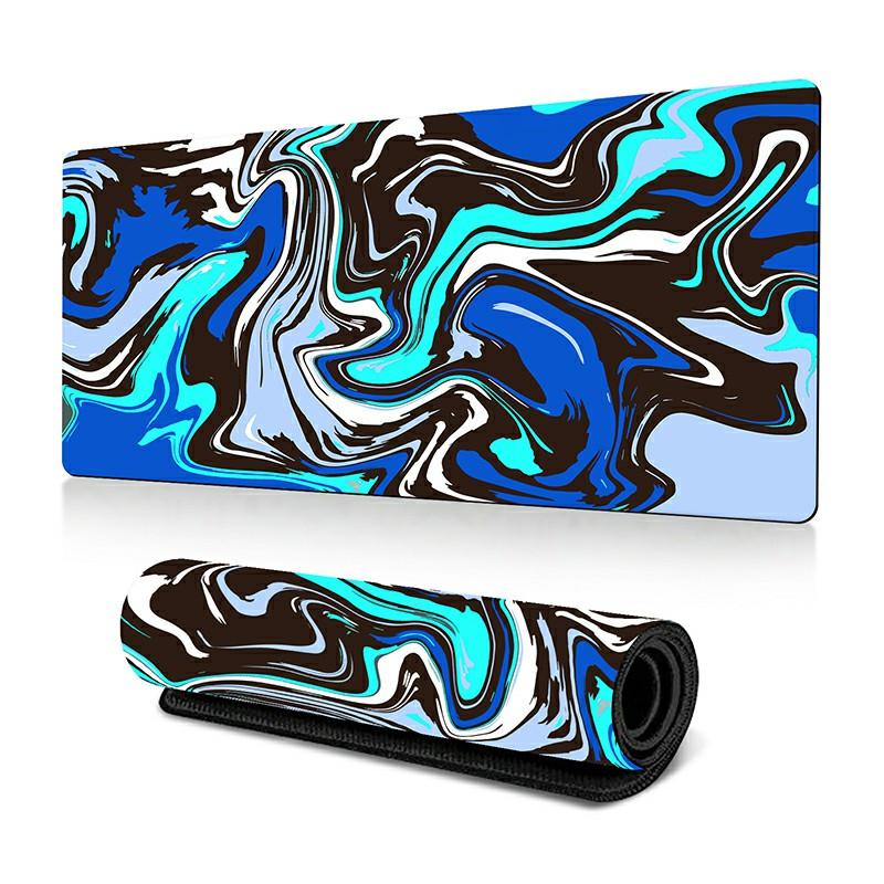 

300x700x3mm Anti-Slip Desk Mouse Mat Abstract Fluid Pattern Mouse Pad J