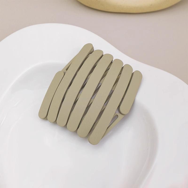 2 Stück Praktisches Faltbares Solides Kunststoff-Haarband Für Frauen Mädchen Reise Dehnbares Stirnband Haar Kopfband Neuheit Haarschmuck