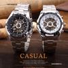 WINNER Men's Luminous Steel Band Casual Mechanical Watch