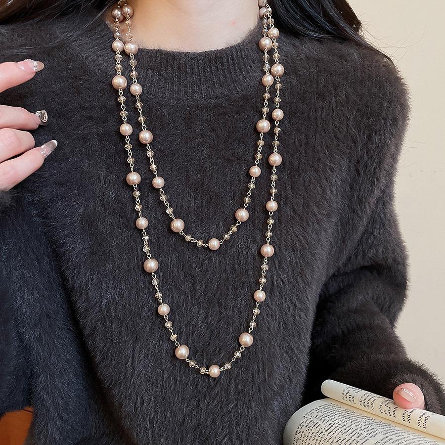 Exquisite Pearl Double-Layered Clavicle Necklace: French Elegance & Light Luxury Design
