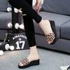 Summer new one-word beach slippers sandals women's non-slip high-heeled platform women's sandals
