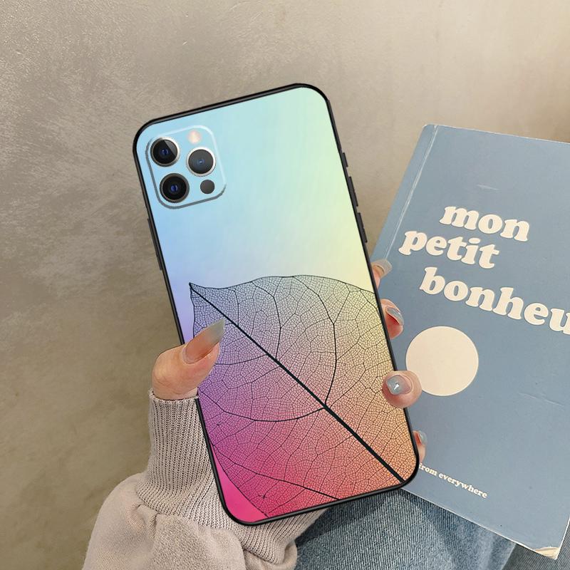 Colorful Leaves Case For iPhone 17 Air 13 16 15 11 12 14 Pro Max 13 mini XR 15 16 Plus 16e Back Cover Shell