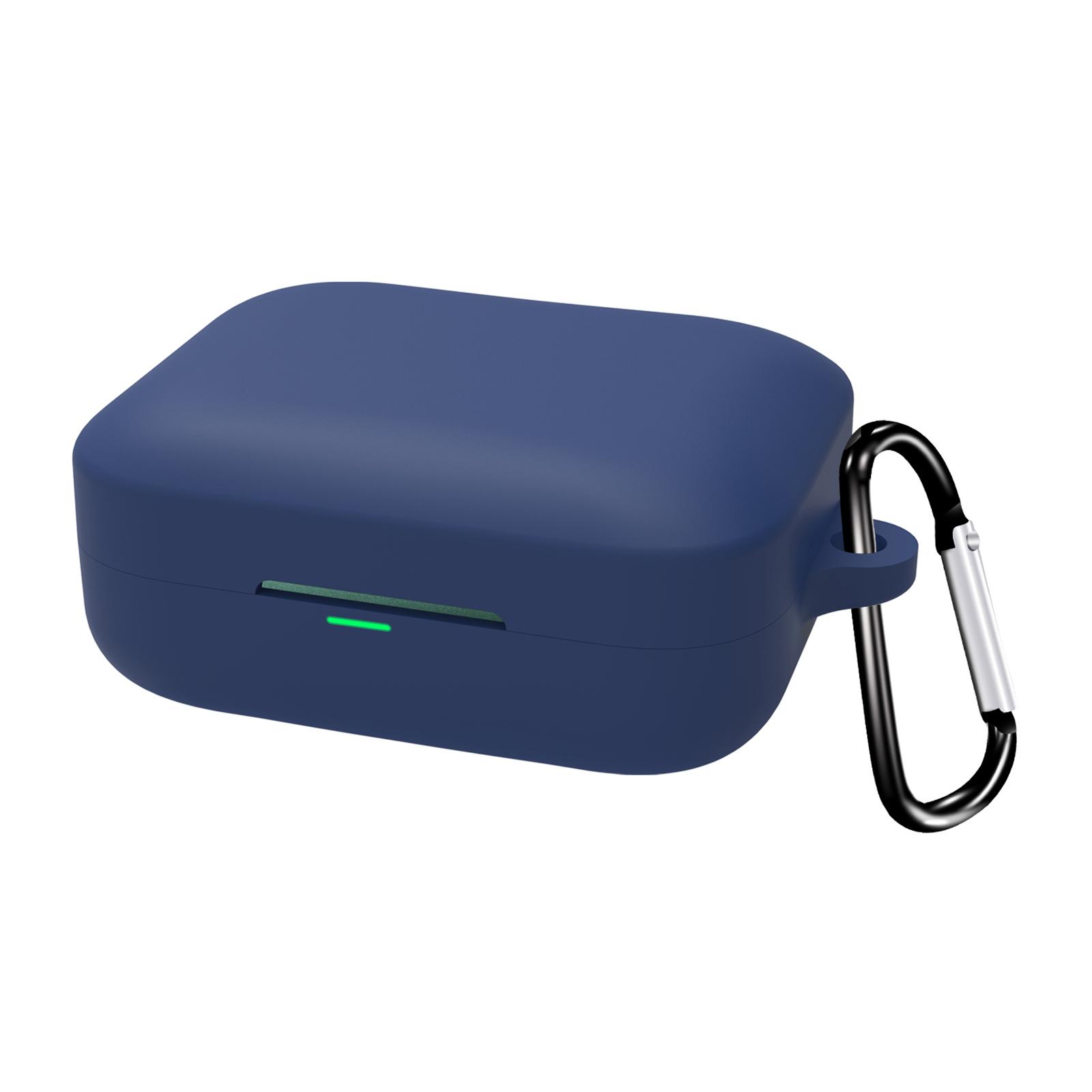 

Защитный чехол для Realme Buds Air 7, силиконовый чехол для Bluetooth-совместимых наушников с крючком Dark Blue