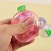 1/2/3/4Pcs Mini Radish Squeeze Toy Stress Relief Clear Glitter Radish Stress Sugar Ball Sensory Toy Decompression Fidget Toy Party