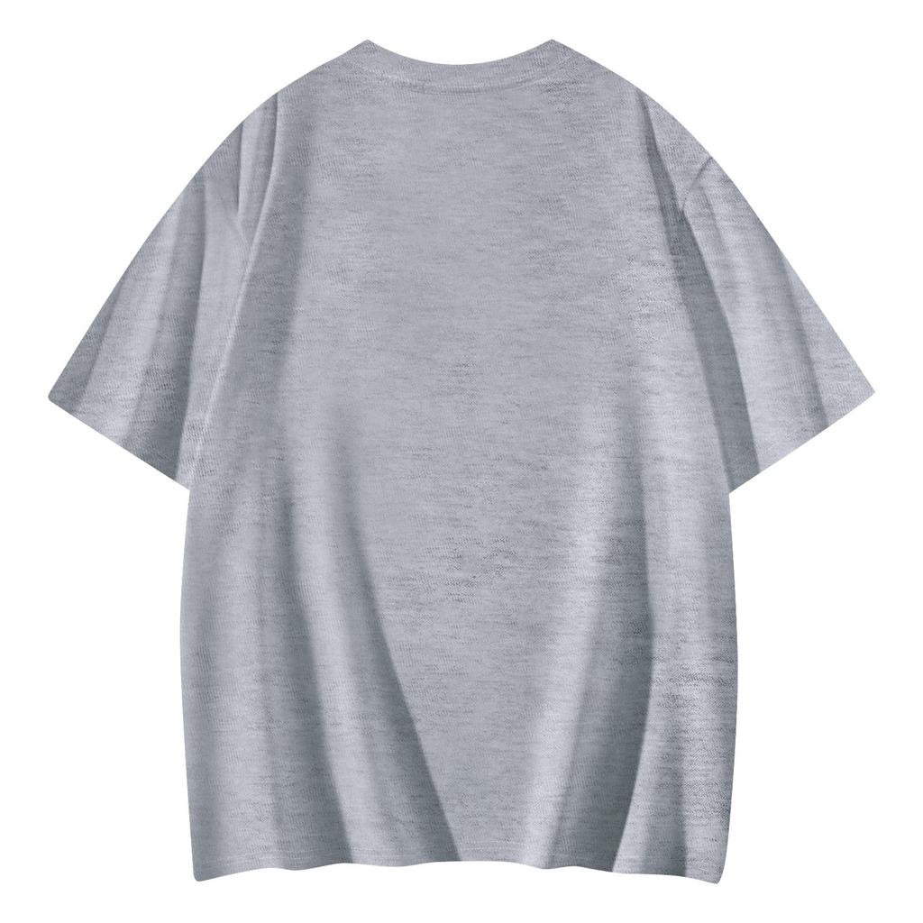 Women's Casual Printed T-Shirt Round Neck Pullover Short Sleeve Top