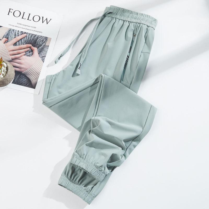 Women's 2025 Lightweight Quick-Dry Ice Silk Pants: Breathable, Sun-Protective, Casual Outdoor Sportswear