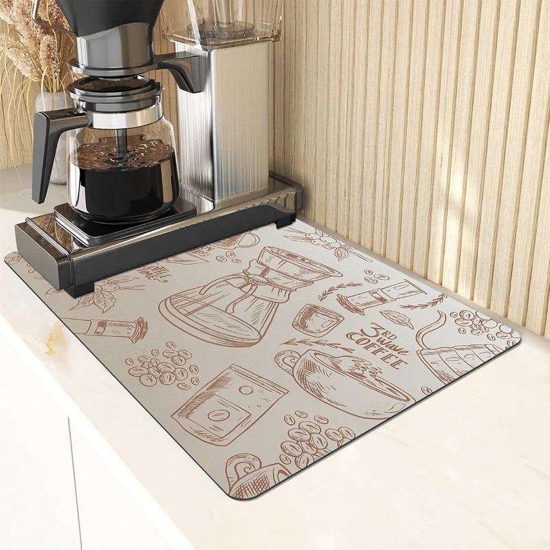 Linienmuster Kaffeemaschinen Abtropfmatte Küchenschüsseln Teller Rutschfeste Untersetzer Tischdekoration Isoliermatten Mehrere Größen