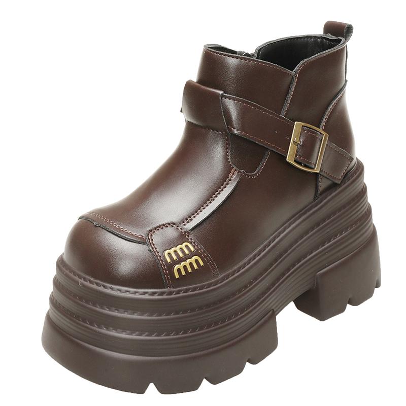 Fashion 2025 New Fashion Autumn Boots Shoes Women Ankle Boots Female Wedges Boots Women Chelsea Boot 10CM Platform Shoes Winter Warm