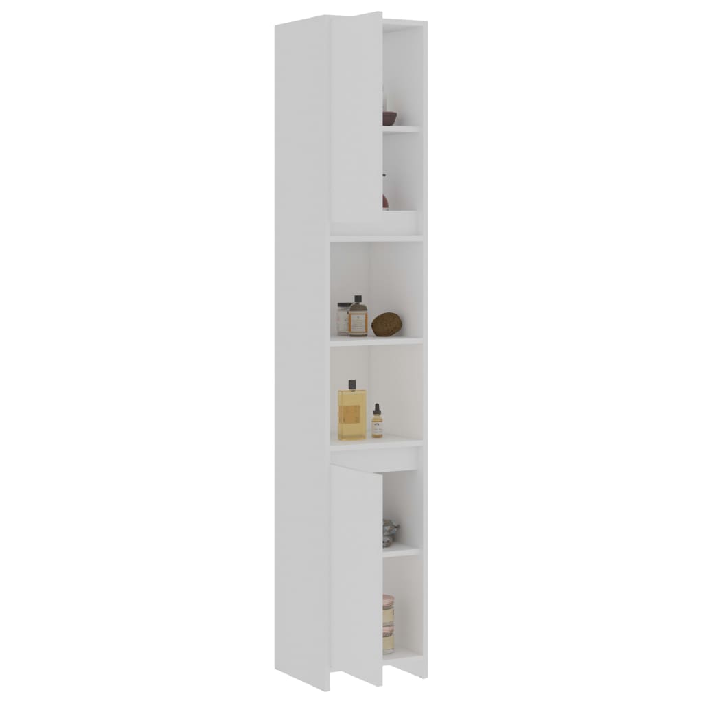 4 Piece Bathroom Furniture Set White Particleboard