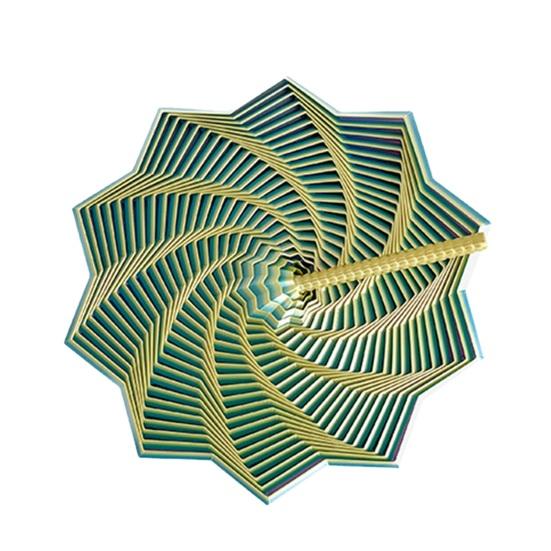 Erweiterter sensorischer Fidget-Stern 3D-gedruckter Drehturm Fidget-Spielzeug Flexibler Spiralstern mit Griff zur Stressreduzierung Büro-Schreibtischzubehör