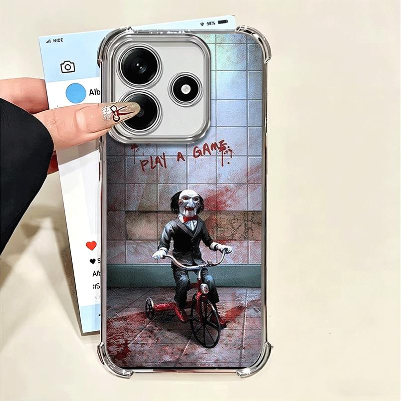 

The J-Jigsaws Killer Horror Soft Phone Case For Xiaomi Poco X7 X8 Pro Max X6 X5 X3 F8 Ultra F7 M8 M7 M5S Redmi 15C 15A 15 14C 13 Xiaomi Poco X5