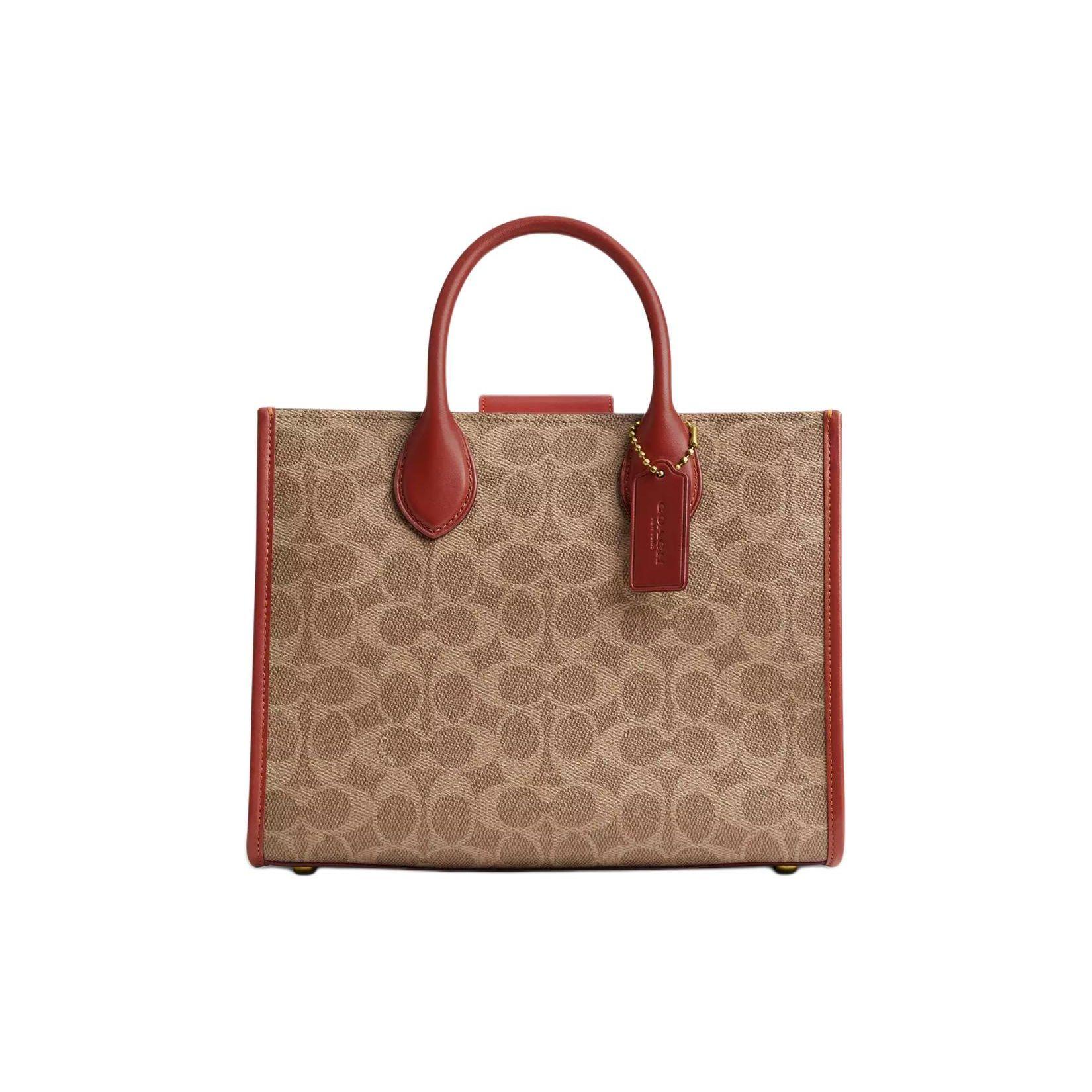 

Coach Ace 26 Classic Monogram Coated Canvas And Calfskin Tote Bag Women Tote Bag Brass Cinnamon Rust CS251-B4NQ4 Basic Set (Bag+Dust Bag)