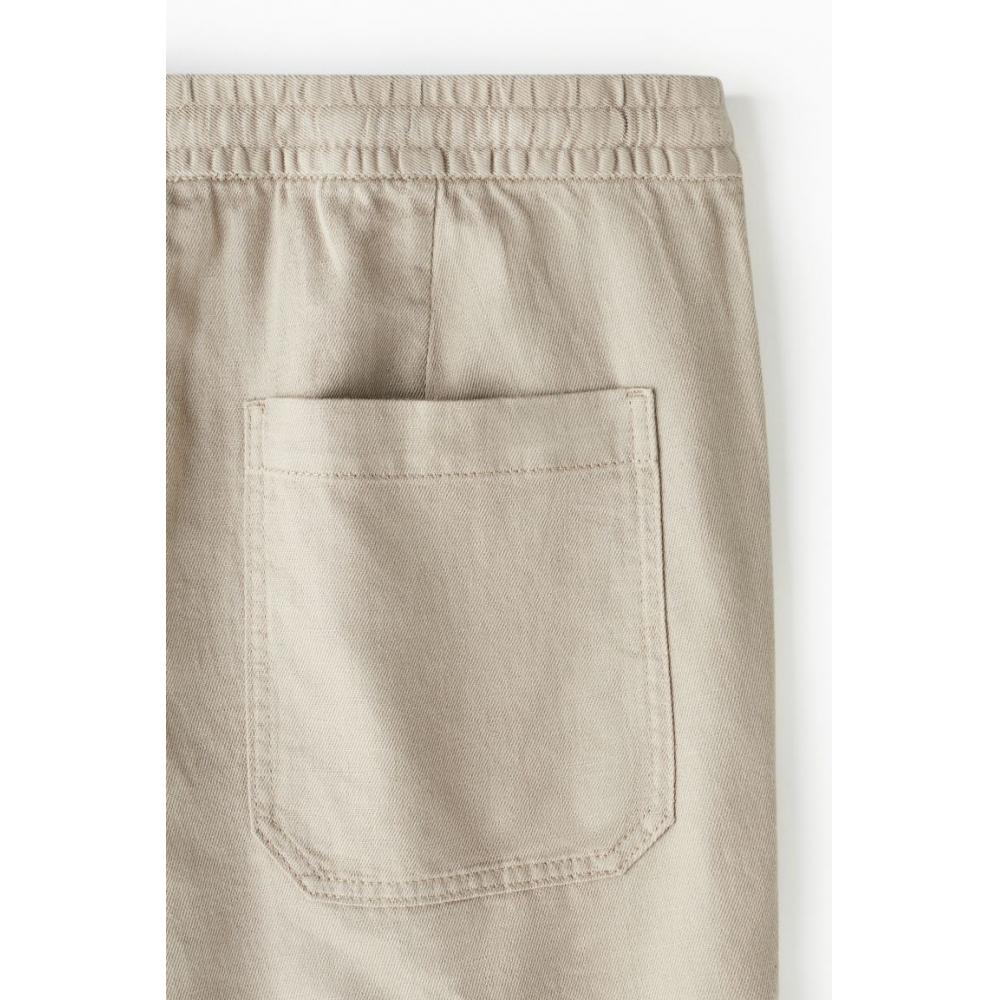 H M Relaxed Fit Linen Blend sHorts Beige