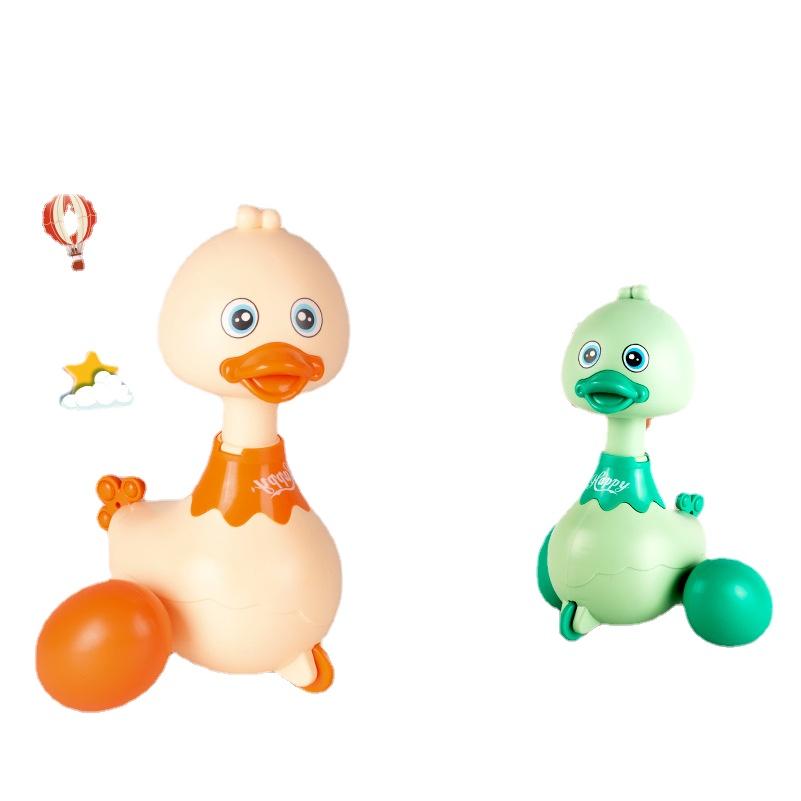 

Мультфильм Мотоцикл Пресса Качание Симпатичная Утка Детская Маленькая Подарочная Игрушка