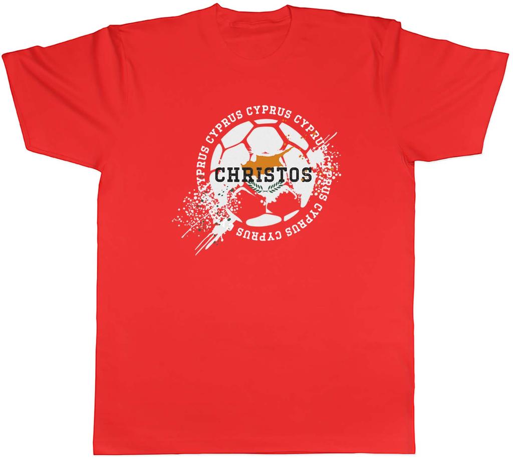 Personalised Cyprus Football Sports Mens Unisex TShirt Tee Gift