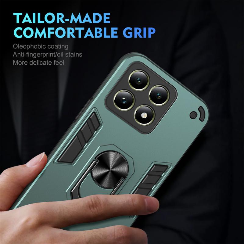 For Mi  14T Pro Case Shockproof Armor Metal Ring Phone Cases For  14T Pro Stand Holder Bumper Cover