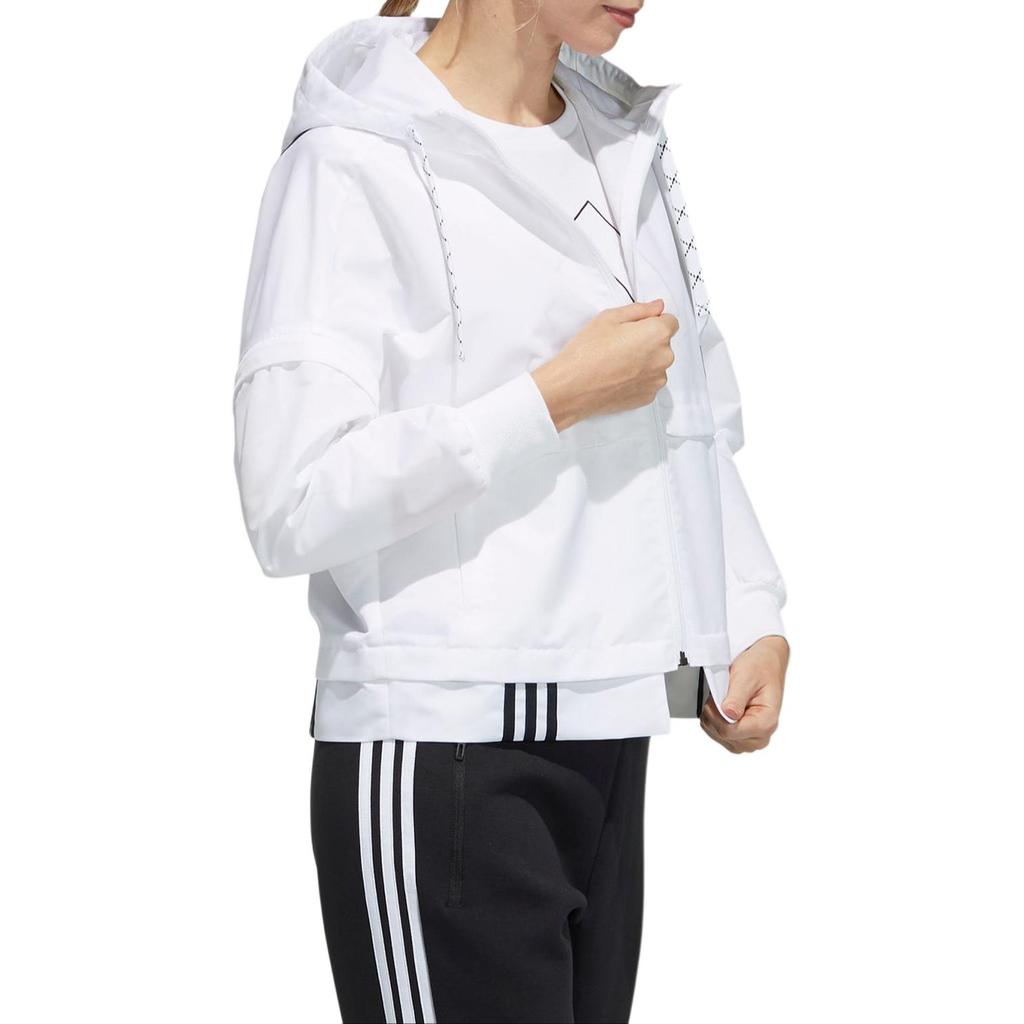 adidas Street Jacke mit abnehmbaren Ärmeln und Kapuze Damenjacken Weiß GT4403