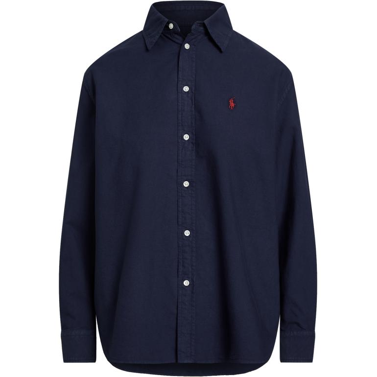 

Женская рубашка поло с длинным рукавом и вышивкой логотипа Polo Ralph Lauren Элегантный-Темно-синий WMPOSHTNDN20277-410 XS