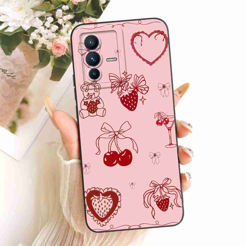 Cartoon Painted For vivo S12 Pro 5G V2163A Case Butterfly Cat Silicone Back Cover For Vivo S12 Pro s12 PRO 5G Phone Cases Bumper