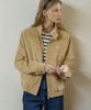 Ourhope Corduroy Button-Detail Blouson Jacket - Beige