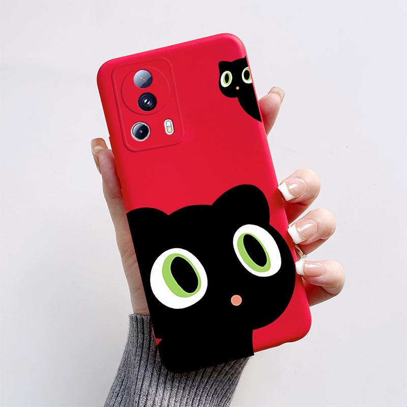 For Xiaomi 13 Lite Civi2 Phone Case Cute Cartoon Cat Fox Soft Silicone Bumper Cover For Xiaomi13 Lite Xiaomi Civi 2 Fundas Shell