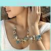 Ocean Starfish Necklace And Bracelet Set With Zinc Alloy Charm For Summer Fashion Women