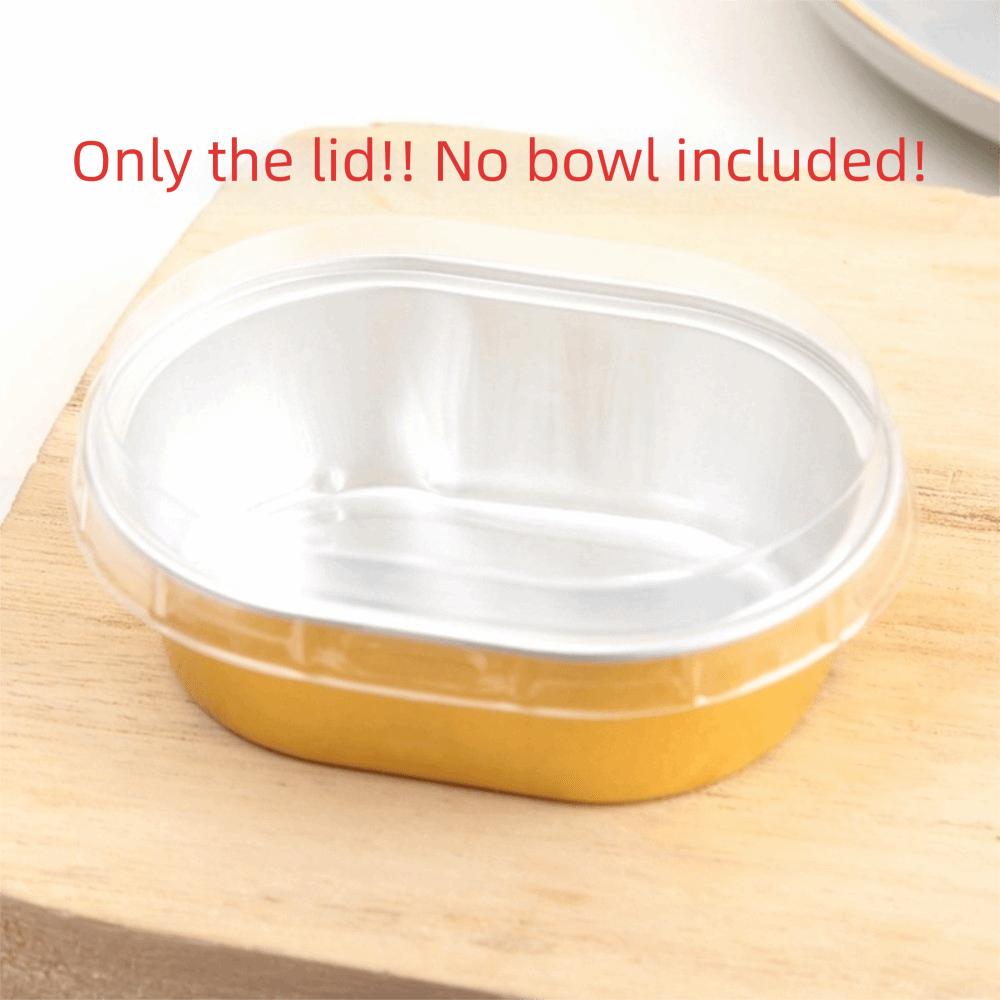 

20Pcs Aluminum Foil Cupcake Cups Oval Baking Muffin Box Disposable Baking Cups Dessert 20pcs-only lid