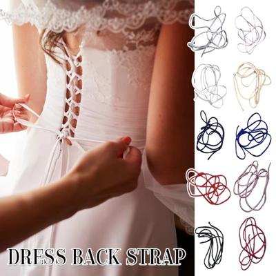 2M Corset Back Kit Lace-Up Adjustable Satin Ribbon Ties Wedding Dress Zipper Rope  Bridal Banquet