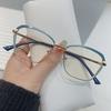 New Fashionable Flat Mirror Retro Metal Frame Optical Mirror Men's And Women's Anti Blue Light Glasses 66603