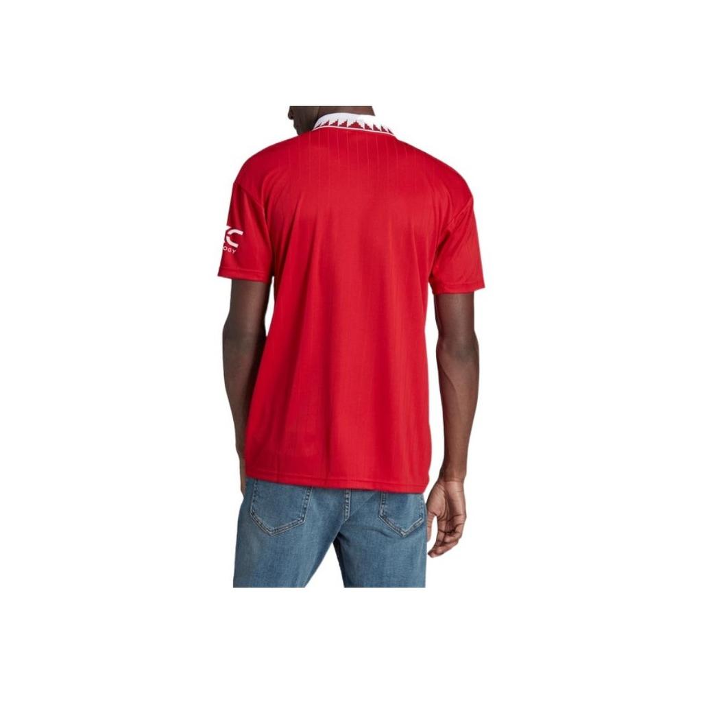 Adidas Manchester United Fan Edition Football Short Sleeve T-Shirt Men Tops Red H13881